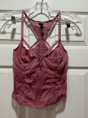 Pink Lace Strappy Top